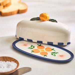 Valencia Citrus Stoneware
Butter Dish